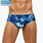 Men's Lemon Print Quick-Dry Swim Trunks
