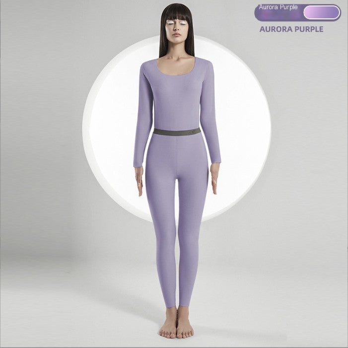 Women's Thermal Underwear Set - Long-Sleeved Fleece Trousers