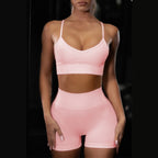 Women's Yoga Vest and Shorts Set