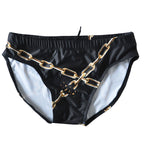 Men's Low Waist Triangle Swim Briefs - Sexy Black Shorts