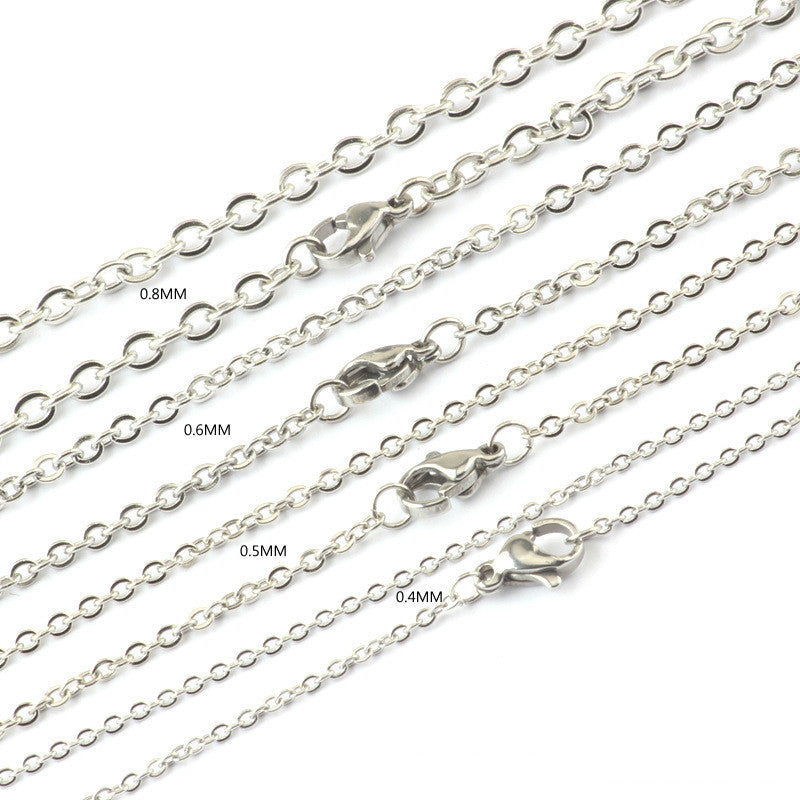 304 316 Stainless Steel Cross Welded Chain Necklace