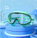 Large Frame Anti-Fog Waterproof Swim Goggles with Earplugs