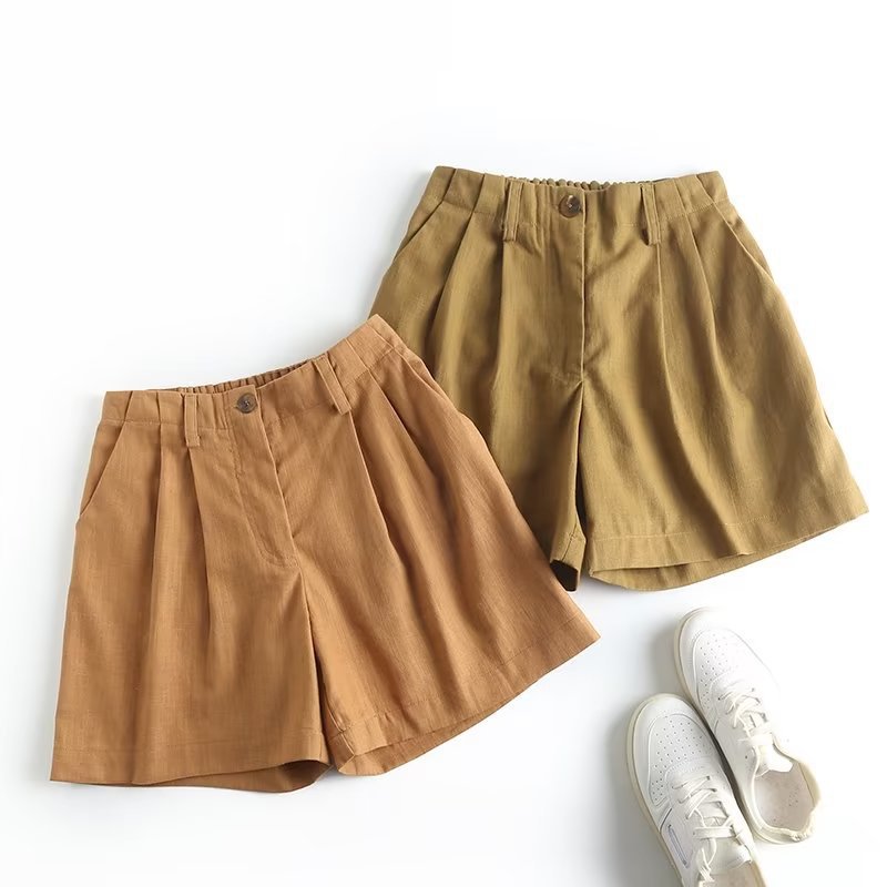 2023 Summer Women's Fashion High-Waist Pleated Shorts