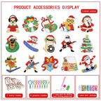 Christmas Diamond Painting Keychain 5D DIY Hanging Art Kits Ornaments for Kids Christmas Crafts Family Decor | Accessory