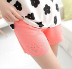 Summer Korean Lace Hollow Safety Shorts for Women