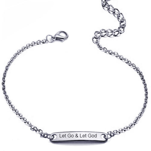 "Let Go & Let God Steel Bracelet"