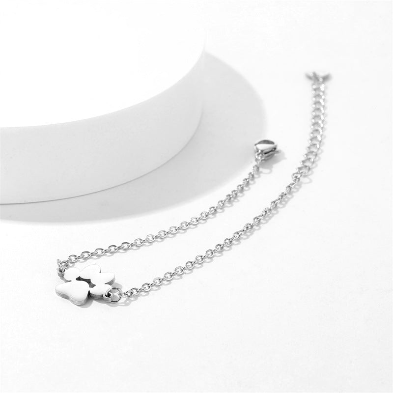Stainless Steel Pet Paw Charm Bracelet for Women | Jewelry