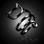 925 Silver Plated Cat Ring - Cute and Unique Design
