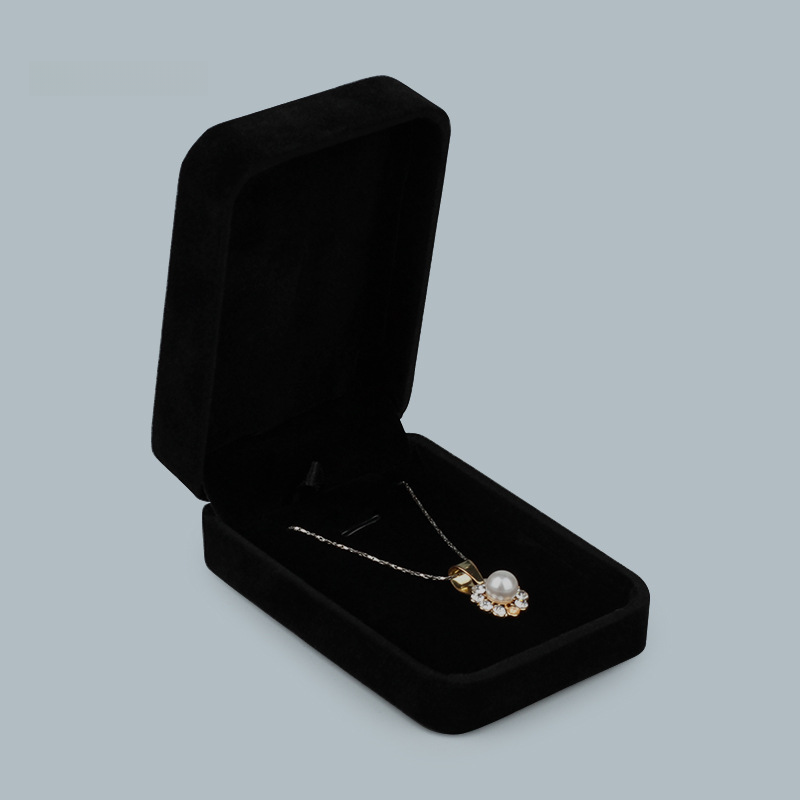 Black Velvet Jewelry Box Set for Rings, Necklaces, and More