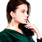 Vintage Baroque Pearl Cross Women's Earrings