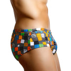 Men's Graffiti Print Swim Briefs