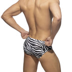 Men's Zebra Print Swim Briefs