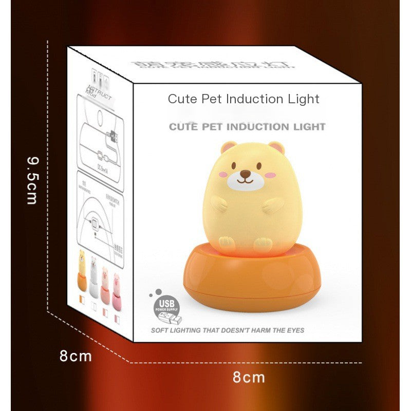 Voice-Controlled Cartoon Night Light for Kids - Silicone LED Lamp