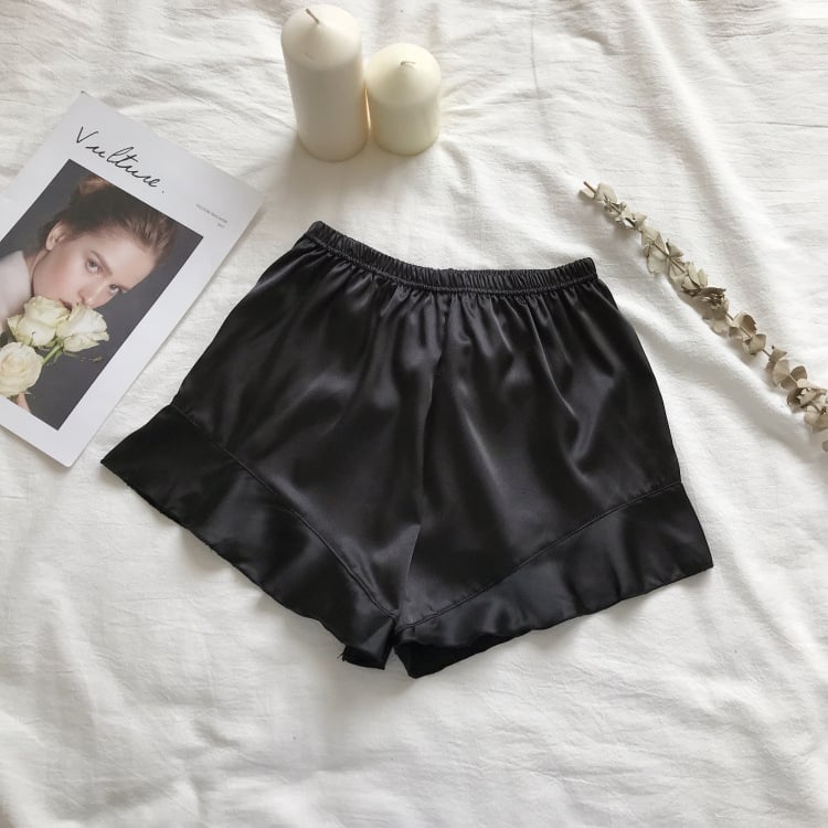 Summer Thin Imitation Satin Women's Three Point Shorts