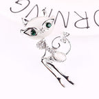 Korean Style Cat Glasses Brooch - Cute Accessory Design