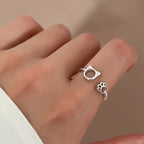 Cute Cat Claw Cut-out Ring