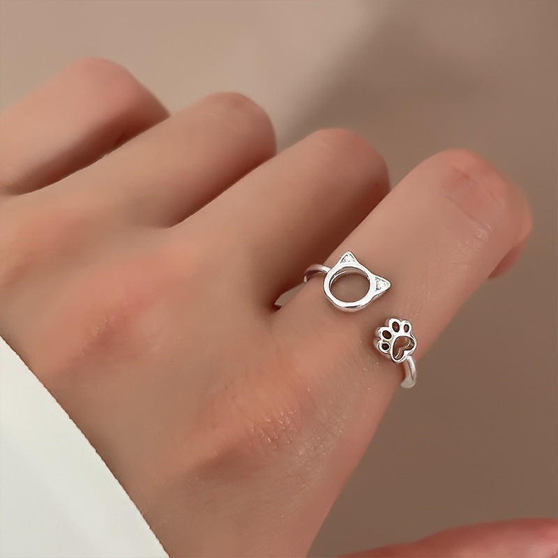 Cute Cat Claw Cut-out Ring