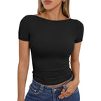 Slim Fit Round Neck Crop Top