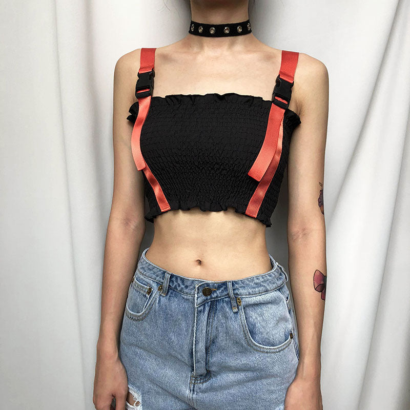 2020 Summer Women's Black Sleeveless Tank Top