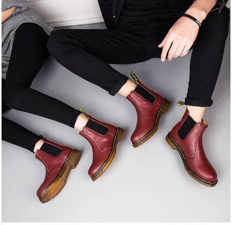 Cowhide Martin Boots color options