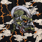 Embroidered Thunder God Short Sleeve Shirt | Streetwear