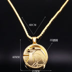 Mary Mother of God Pendant Necklace in Stainless Steel