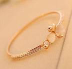Clover Cat's Eye Stone Bracelet and Bangle