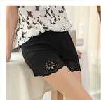 Summer Korean Lace Hollow Safety Shorts for Women