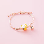 Handcrafted Ceramic Cat Bracelet with Tassels
