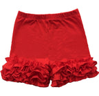 2019 Kids Cotton Ruffle Hem Shorts for Girls
