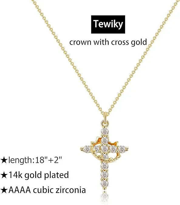 Crown Cross Necklace