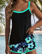 American Flag Heart Tankini Set