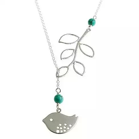 TURQUOISE SPRING Beautiful Bird Lariat Necklace | Jewelry