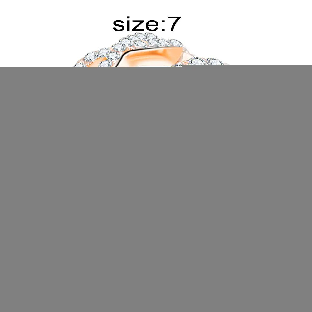 New Zirconia Inlaid Cross Ring Set - 3 Pieces | Jewelry