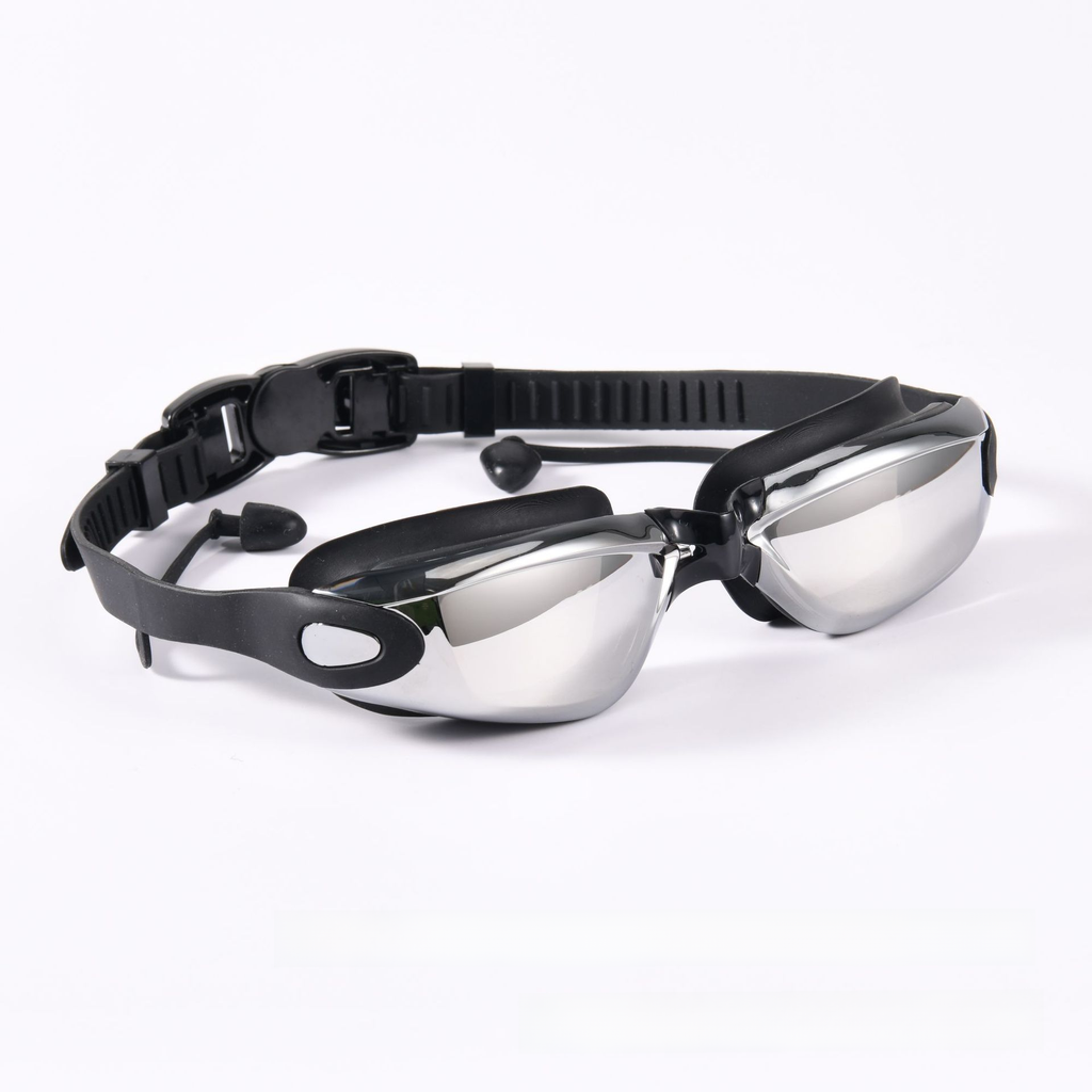 Anti-Fog Swim Goggles with Earplugs (Myopia Options)