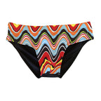 Men's Colorful Chevron Wave Swim Briefs