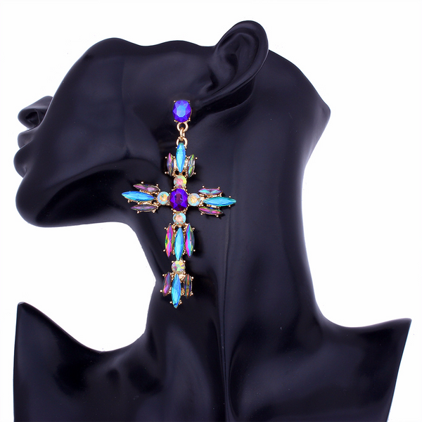 Shiny Cross Earrings | Christian Jewelry
