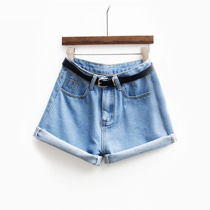 High-Waisted Loose Denim Shorts for Women Summer