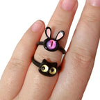 Cute Black Cat Ring for Women
