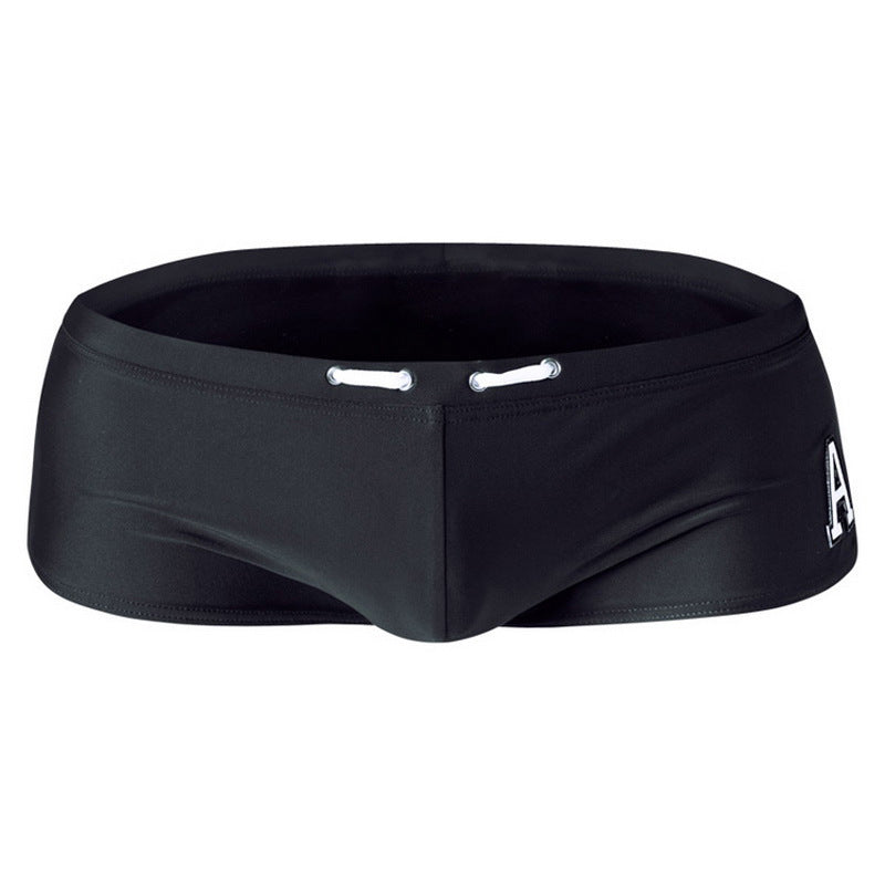 Men's White Boxer Swim Trunks