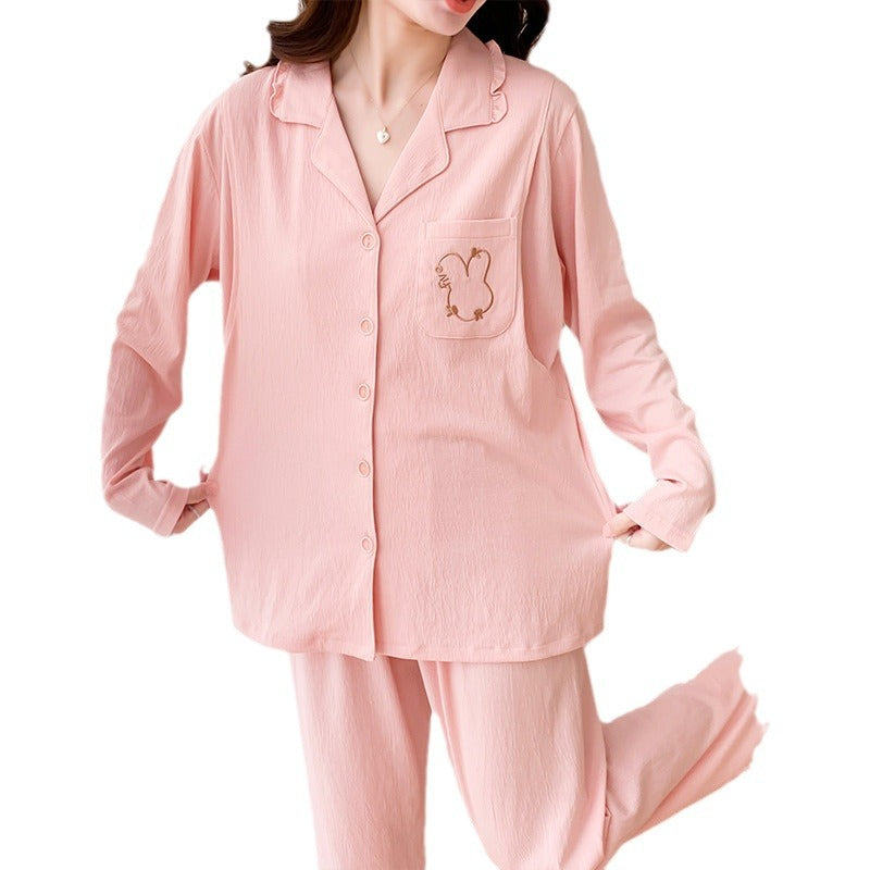 Summer Cotton Nursing Sleepwear for New Moms (Plus Size)