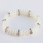 Two Row Pearl Necklace for Pets with Elastic Design