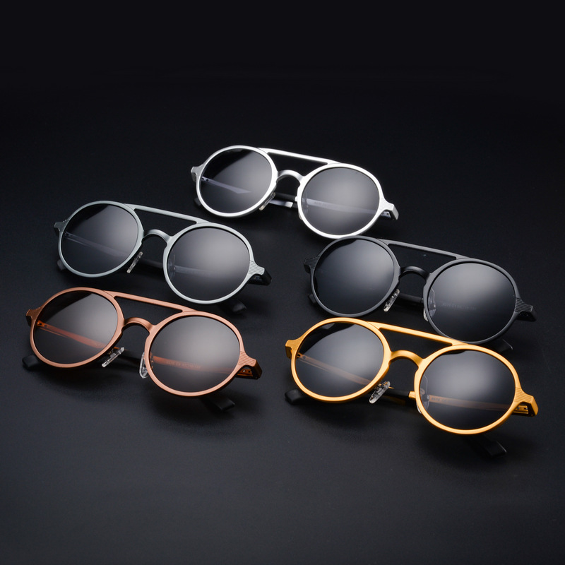 Round Steampunk Polarized Sunglasses
