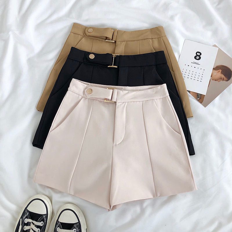 High-Waisted A-Line Loose Shorts for Women