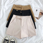 High-Waisted A-Line Loose Shorts for Women