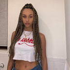 Women's Summer Sleeveless Letter Print Crop Top