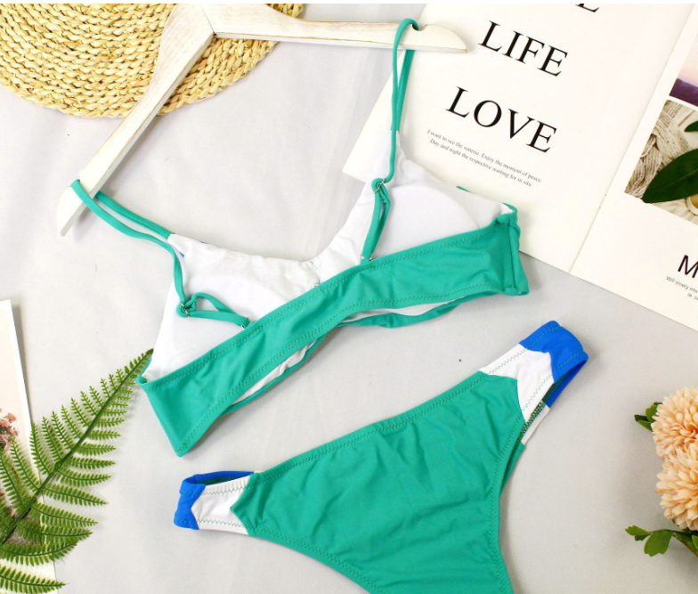 2018 Sexy Color Block Bikini Swimsuit for Women