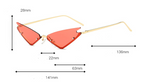 Rimless Triangle Cat-Eye Sunglasses