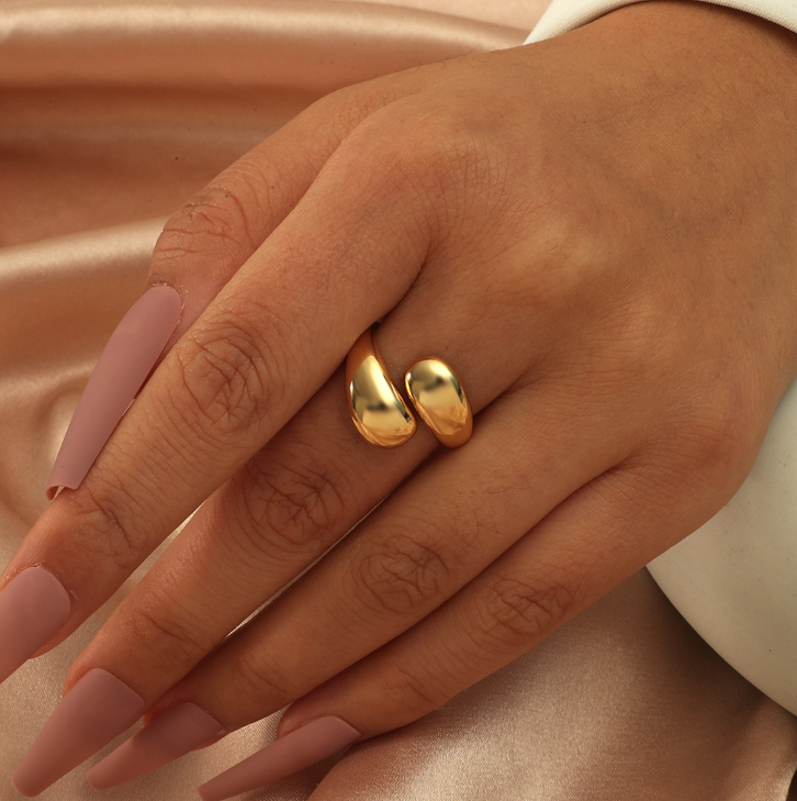 Adjustable Cross Ring in Korean Style