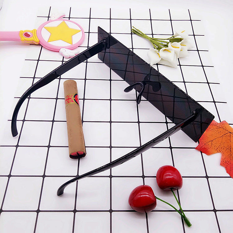 Rectangle Mosaic Sunglasses and Straight Frame Shades